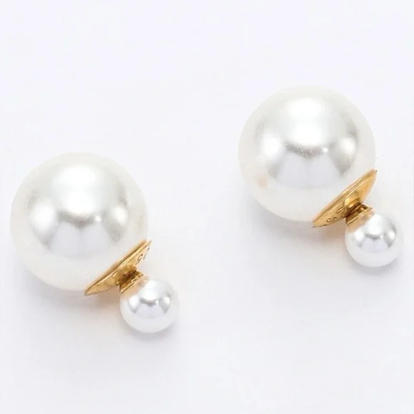 Reversible Pearl Earrings - Picture 1 of 5